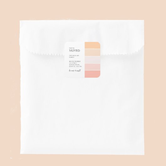 Roos Roze Perzikbeweging Aankondiging Vierkante Sticker