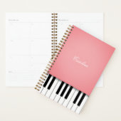 Roos roze Piano-toetsenbord - Aangepaste muziek Planner (Display)