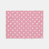 Roos Roze poka Dot Fleece Blanket (Voorkant (Horizontaal))