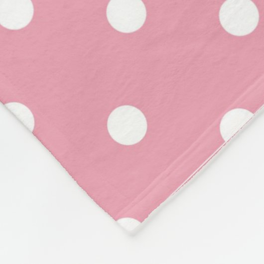 Roos Roze poka Dot Fleece Blanket (Hoek)
