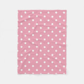 Roos Roze poka Dot Fleece Blanket (Voorkant)