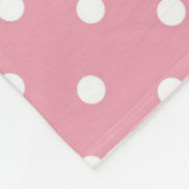 Roos Roze poka Dot Fleece Blanket Deken (Hoek)