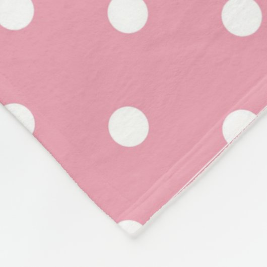 Roos Roze poka Dot Fleece Blanket Deken (Hoek)