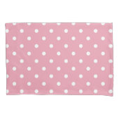 Roos Roze poka Dot Pillowcase Kussensloop (Voorkant)