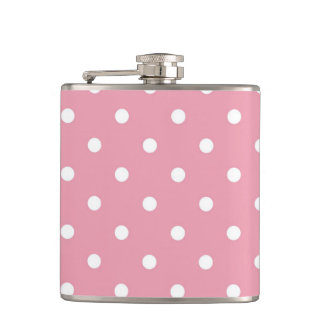 Roos Roze polaire dot fles Heupfles