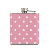 Roos Roze polaire dot fles Heupfles (Achterkant)