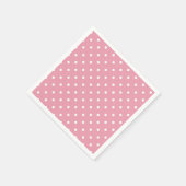 Roos Roze Polka Dot Papieren servetten (Hoek)