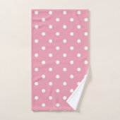 Roos roze pooldots bad handdoek (Handdoek)