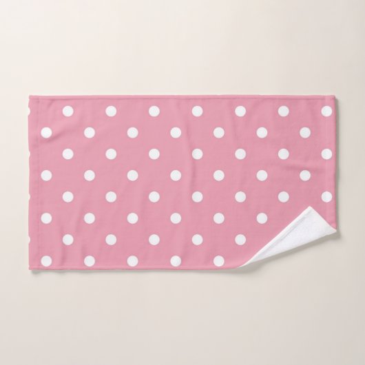 Roos roze pooldots bad handdoek (Handdoek)