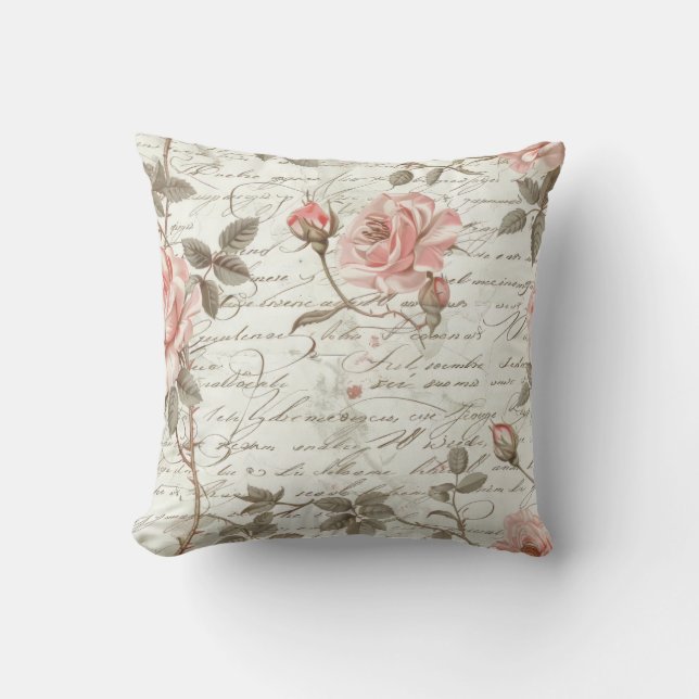 Roos roze potlood Hoesje Kussen (Voorkant)