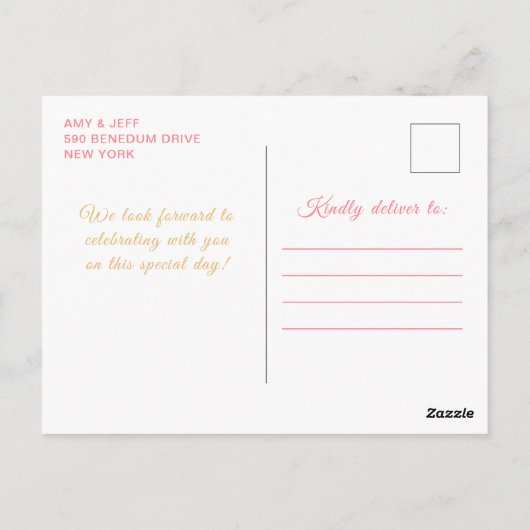 Roos Roze Princess Floral Quinceañera Briefkaart (Achterkant)