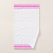 Roos Roze Quatrefoil keukenset Bad Handdoek (Handdoek)