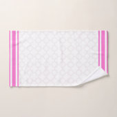 Roos Roze Quatrefoil keukenset Bad Handdoek (Handdoek)