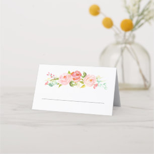 Roos Roze Religieuze Place Card Plaatskaartje