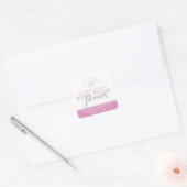 Roos roze riet diffuser product vierkante sticker (Envelop)