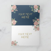 Roos roze Romantische botanische olifantenauto Kaart (Binnen)