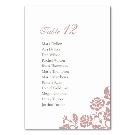 Roos Roze rooster Kaart (Voorkant)