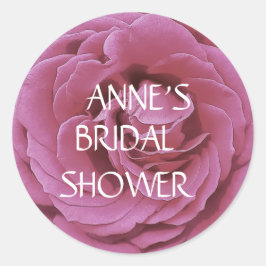 Roos, roze Rose Photo Classic Sticker