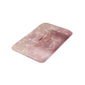 Roos Roze Royal Glitter Name Monogram Makeup Badmat (Gekanteld)