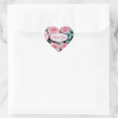 Roos Roze Rozen Bloemen Dank je Patroon Hart Sticker (Tas)