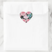 Roos roze rozen bloemen Volg je vreugdepatroon Hart Sticker (Tas)