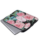 Roos roze rozen bloemen Volg je vreugdepatroon Laptop Sleeve (Voorkant onderkant)