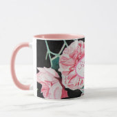 Roos roze rozen bloemen Volg je vreugdepatroon Mok (Links)