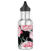 Roos roze rozen bloemen Volg je vreugdepatroon Waterfles (Links)