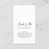 Roos Roze schuine lash Extension White Blush Visitekaartje (Achterkant)