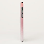 Roos Roze Shimmer Glitter Sparkle Monogramed Case-Mate iPhone Case (Achterkant/links)