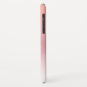 Roos Roze Shimmer Glitter Sparkle Monogramed Case-Mate iPhone Case (Achterkant/links)