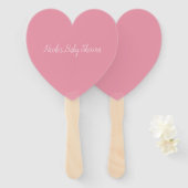 Roos Roze Sjabloon Handwaaier (Voorkant en achterkant)