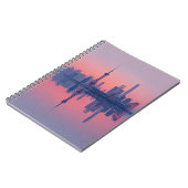 Roos Roze Skyline Mirror Glow Notitieboek (Linkerzijde)