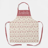 Roos Roze Sneeuwvlok Tinsel Schort (Voorkant)