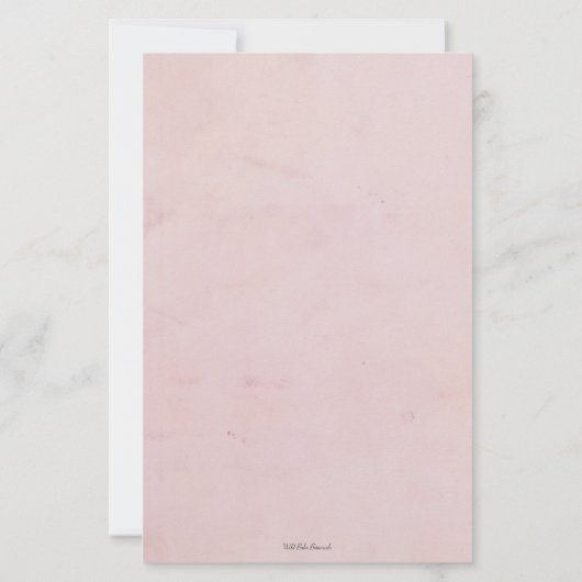  Roos Roze, speciaal gepersonaliseerde schrijfbeno Briefpapier (Achterkant)