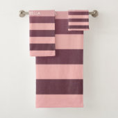 Roos roze strepen bad handdoek (Insitu)