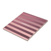 Roos roze strepen tegeltje (Zijkant)