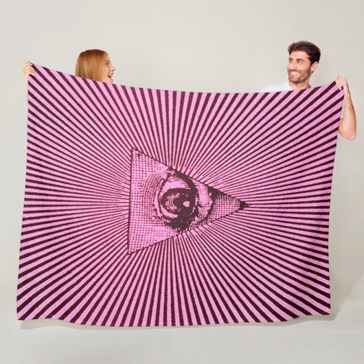Roos Roze verliminati-hologram Fleece Deken (In situ)