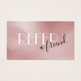 Roos roze verwijzingskaart visitekaartje