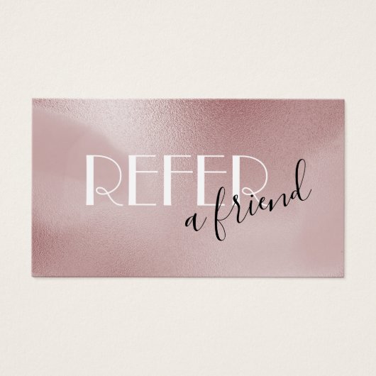 Roos roze verwijzingskaart visitekaartje (Voorkant)