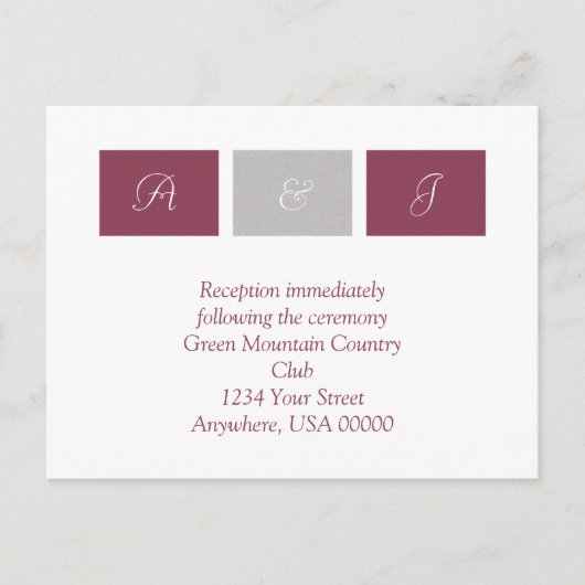 Roos Roze Vierkantjes RSVP-kaart Uitnodiging Briefkaart (Voorkant)