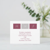 Roos Roze Vierkantjes RSVP-kaart Uitnodiging Briefkaart (Staand voorkant)