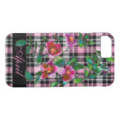 Roos - roze vlecht - monogrammen Case-Mate iPhone Case (Achterkant (Horizontaal))