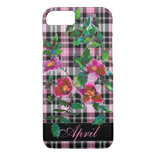 Roos - roze vlecht - monogrammen Case-Mate iPhone Case
