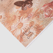   Roos Roze vlinder Ontvlekpagina Tissuepapier (Detail)