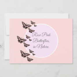 Roos roze vlinders kaart