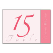 Roos roze voor altijd begint gewoon elegante bruil kaart (Achterkant)