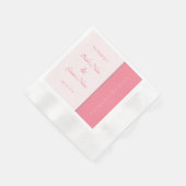 Roos roze voor altijd begint gewoon elegante bruil servet (Hoek)