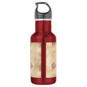 Roos roze vrouwelijke dames waterfles  (Achterkant)