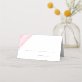 Roos Roze Waterverf Bruiloft Escort / Plaatskaartje